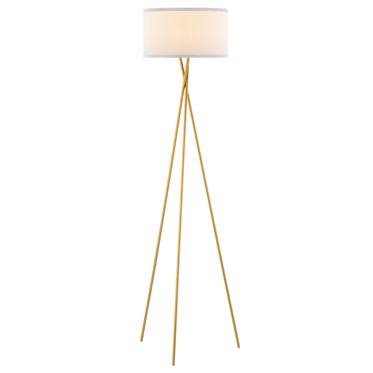 Moderne Vloerlamp - Lampenkap Wit - 53x53x138