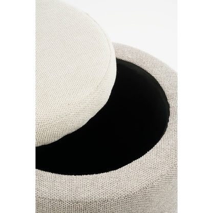 Pouf de rangement - H45 x Ø40 cm - Gris