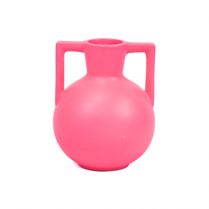 Vase - Kettlebell - Céramique - Rose Fluo