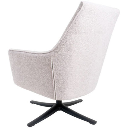 Fauteuil Ties – Bouclé – Naturel Moderne Draaifauteuil bouclé |woon-meubel.nl