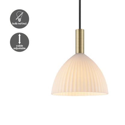 Hanging lamp Credo - Brass - 18x18x125cm