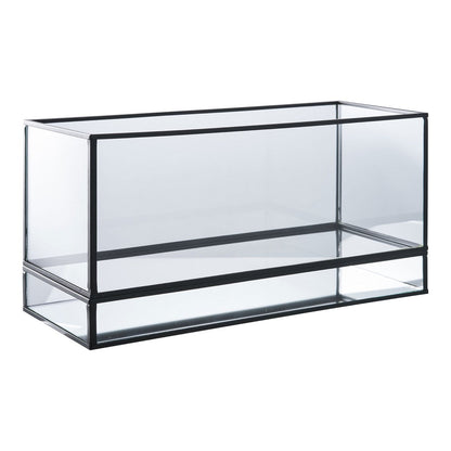 Hurricane Kaarshouder - Zwart, Glas, Metaal, 30x12x15cm