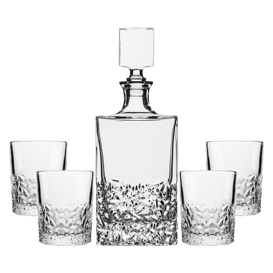 Aulica Whiskyset – Luxe Karaf 850 ml en 4 glazen |woon-meubel.nl