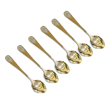 Set van 6 Gouden Arabische Theelepels |woon-meubel.nl