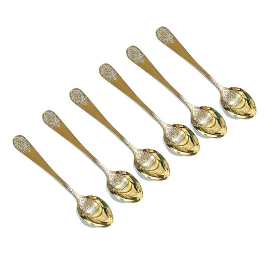 Set van 6 Gouden Arabische Theelepels |woon-meubel.nl