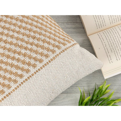 Sierkussen 40x40 cm Set van 2 – Handgemaakt van Katoen & Jute – Natuurlijke Look
