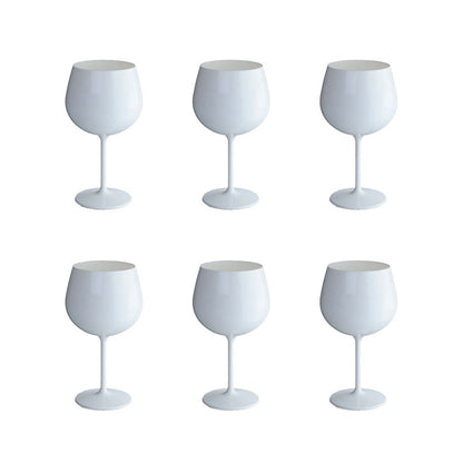 Aulica Wijnglazen Wit – Set van 6 Acryl – 460 ml |woon-meubel.nl