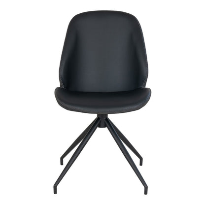Chaise de salle à manger Monte Carlo - Noir - lot de 2