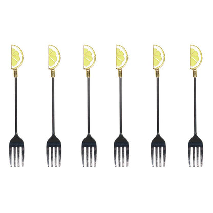 Set van 6 Citroen Dessertvorken – Aulica | Elegant en Verfijnd