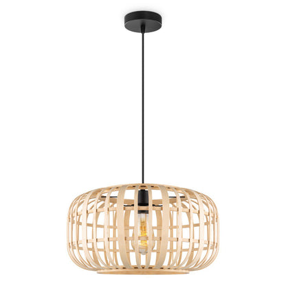 Boheemse Hanglamp Bamboe Lampenkap 40 x 126 cm |woon-meubel.nl