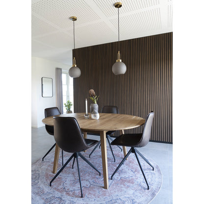 Monaco Dining Chair with Knob - Brown - Set of 2
