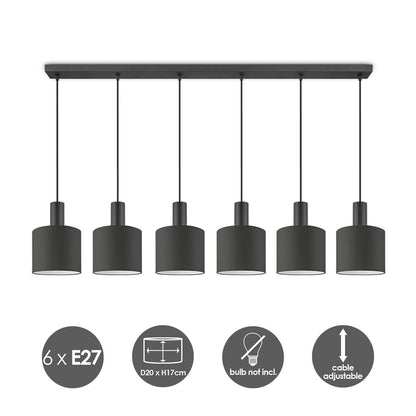 Home Sweet Home hanging lamp Bling-Xxl Beam 6L-Anthracite-20cm