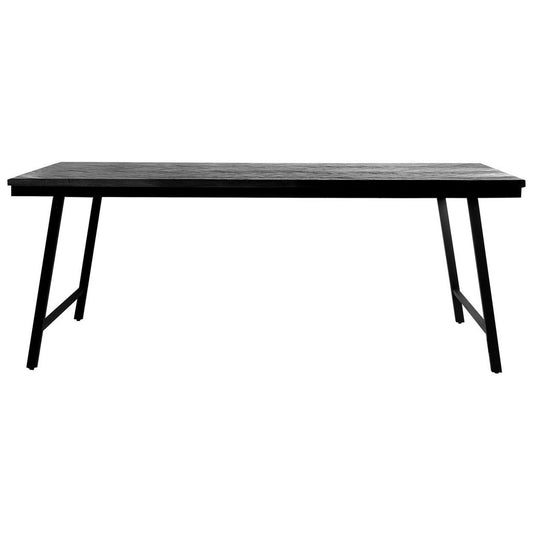The Herringbone Market Table - Black - 200 cm