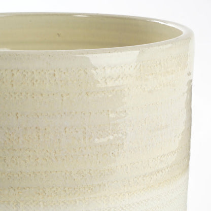Olof Bloempot Terracotta, Crème - H20 x Ø22 | woon-meubel.nl