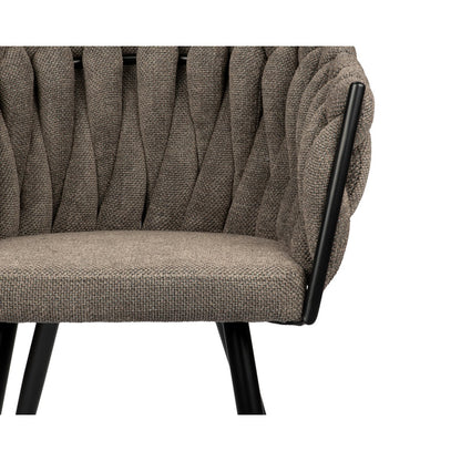 Wave stoel taupe - Set van 2 |woon-meubel.nl