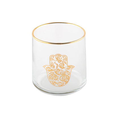 Waterglazen – Set van 4 – Fatma Hand Design met Goud