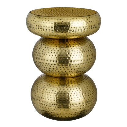 Table d'appoint Clide - H47 x Ø33 cm - Métal - Doré antique