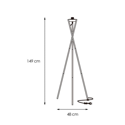 Pied de lampadaire Tripode 48/48/149cm - Laiton