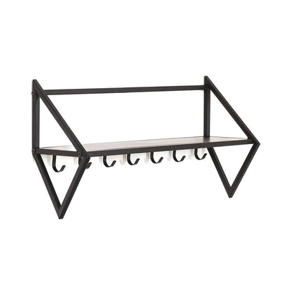 Kapstok - Metaal - Zwart - 71,5x21,7x36cm