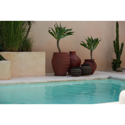 De Buikvaas terracotta - Zwart Naturel - L | woon-meubel.nl |