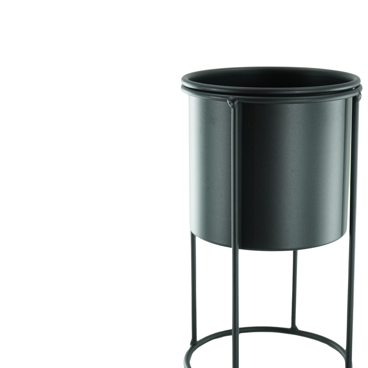 Metalen Plantenstandaard Zwart – 11x11x19 cm – Housevitamin – Staande Plantenpot voor Binnen