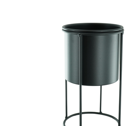 Metalen Plantenstandaard Zwart – 11x11x19 cm – Housevitamin – Staande Plantenpot voor Binnen