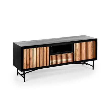 Meuble TV, 140 cm, B420 Acacia pur