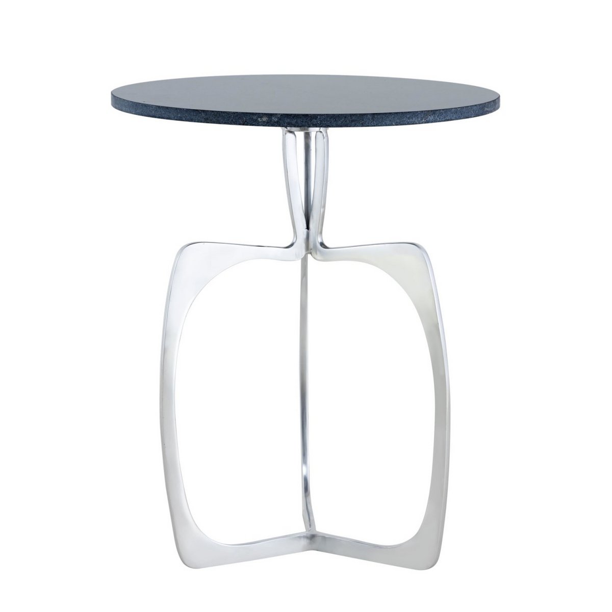Luxe Ronde Bijzettafel van Marmer & Aluminium – Zilver/Zwart of Goud/Wit – Ø45 x H56 cm
