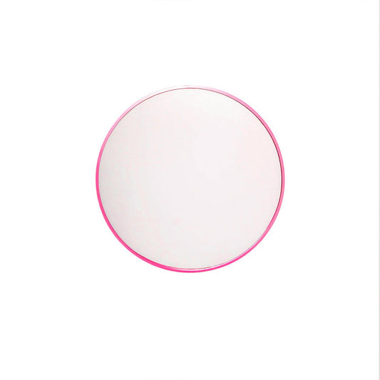 Mirror - wandspiegel rond - metaal - roze - Ø40cm