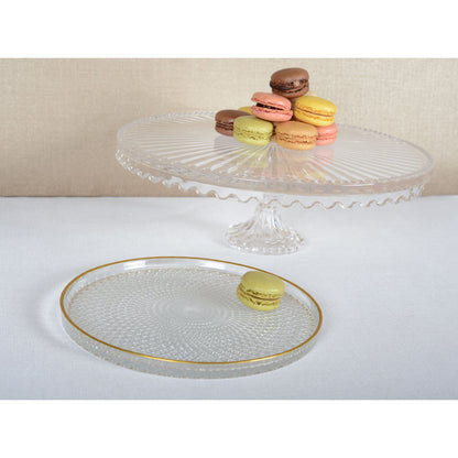 Glazen Taartschaal op Voet Ø32cm | Elegant plateau| woon-meubel.nl