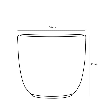 Cache-pot Tusca - H25 x Ø28 cm - Anthracite