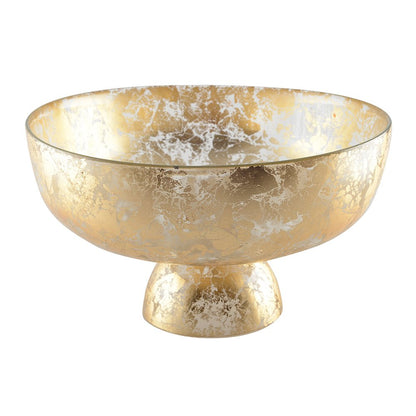 Decoratieve Gouden Schaal op Voet |woon-meubel.nl