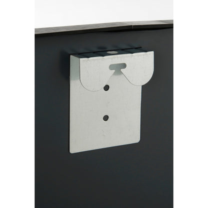Rossi Wandspiegel - L80 x B71 cm - Metaal - Zwart |woon-meubel.nl