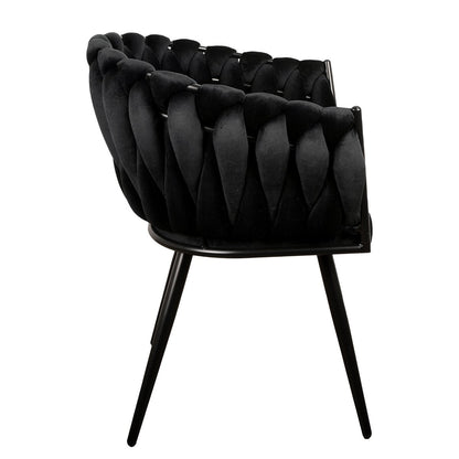 Wave stoel zwart - Set van 2 |woon-meubel.nl