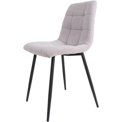 Eetkamerstoel Jenna – Bouclé – Naturel |woon-meubel.nl