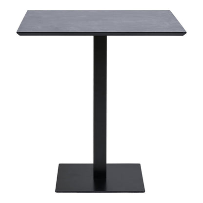 Fano cafétafel Melamine Donkere Steen Zwart Onderstel|woon-meubel.nl