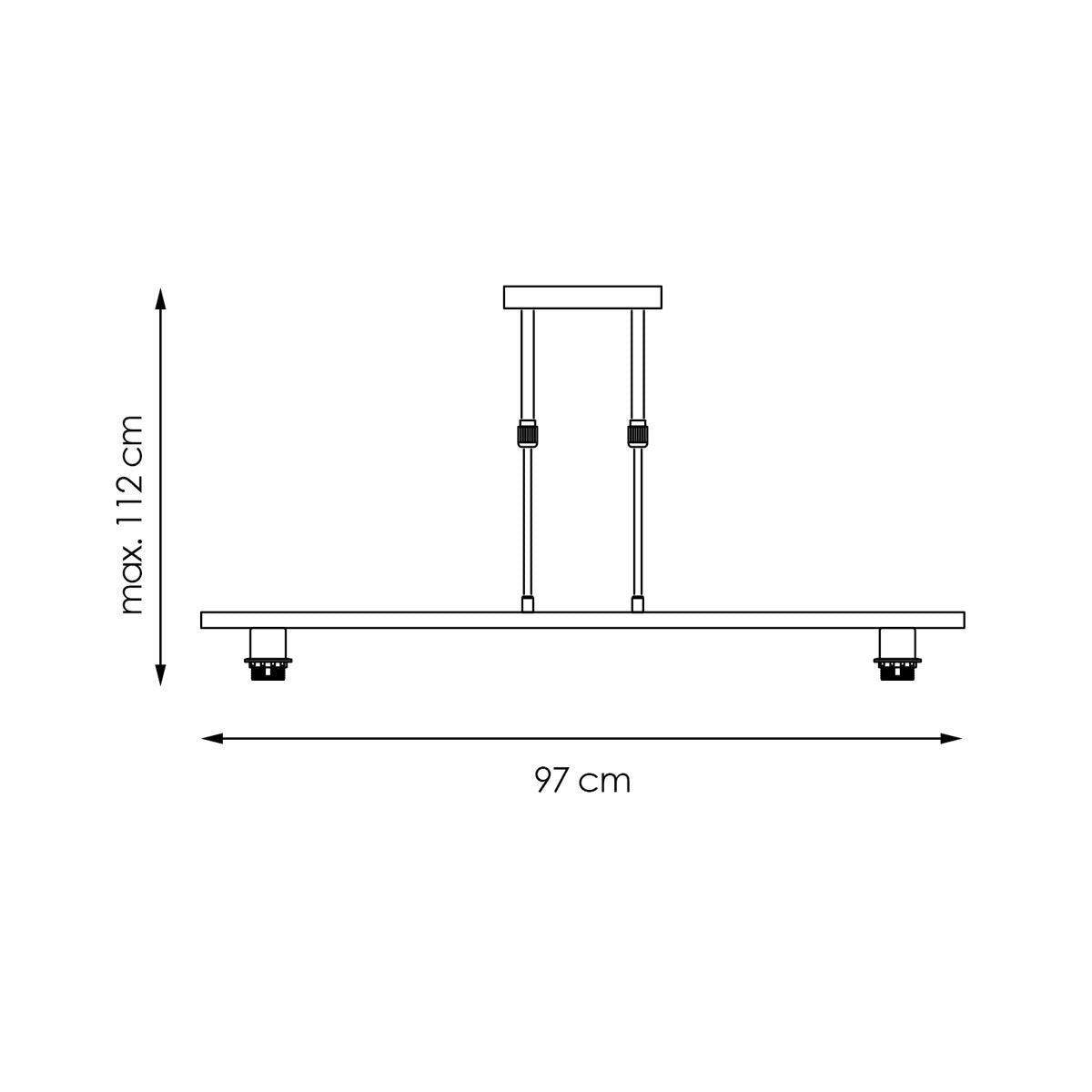 Verlichtingspendel Bridge 97/20/76-112 - Messing