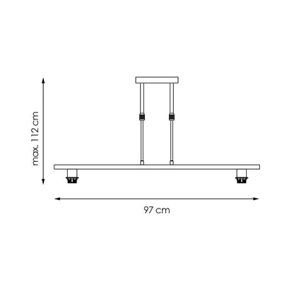 Verlichtingspendel Bridge 97/20/76-112 - Messing