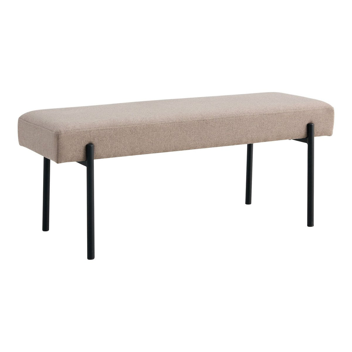 Swindon Bench - Bank, steen met zwarte poten, 100x36x42,5 cm, HN1231