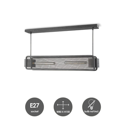 Hanging lamp Weave - Black - 80x12x150cm