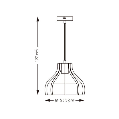 Lampe à suspension Blank - Noir - 25x25x127cm