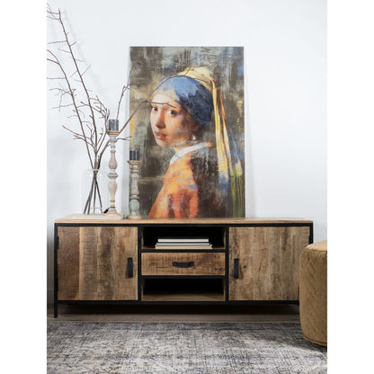TV Dressoir Luuk Handgemaakt Mangohout en metaal 160 cm |woon-meubel.nl