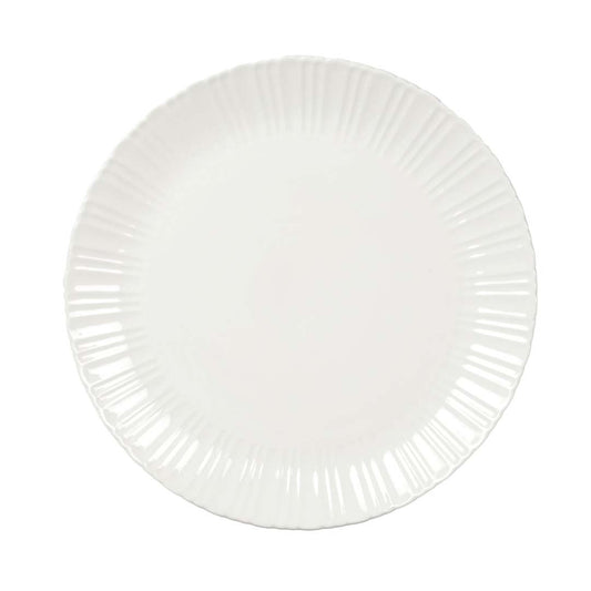 Flora White Flat Plate Ø26,6 cm – Wit Porseleinen Bord | www.woon-meubel.nl
